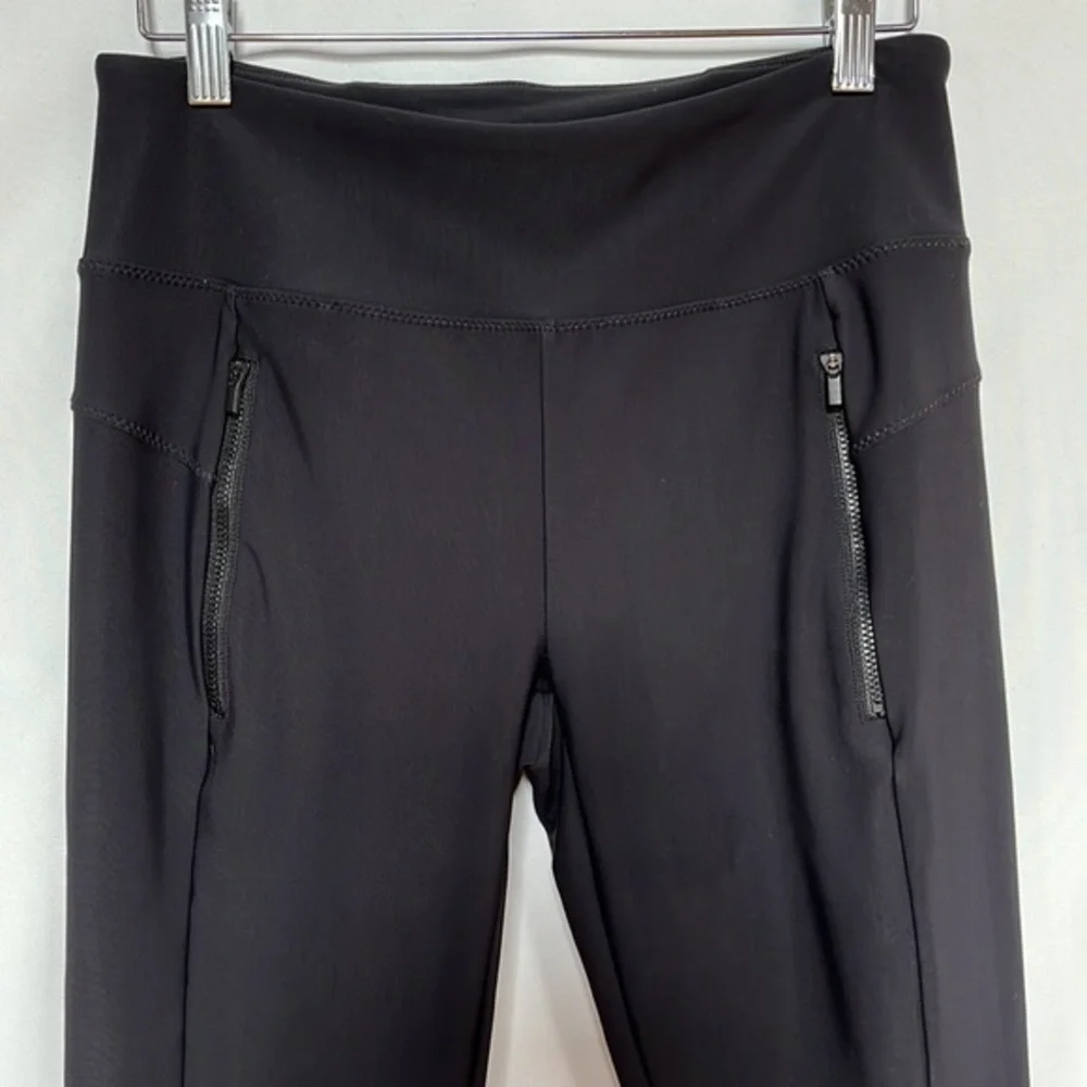 Athleta Stellar Tight Black Leggings Front Zip Pockets Size S‎ - Picture 8 of 12
